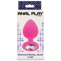 ANAL PLAY TOYJOY Plug Bijou Diamond Booty L 9 x 4cm Rose